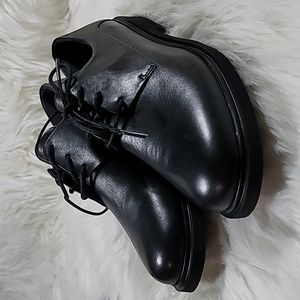 Camper Black Leather Oxford Loafers